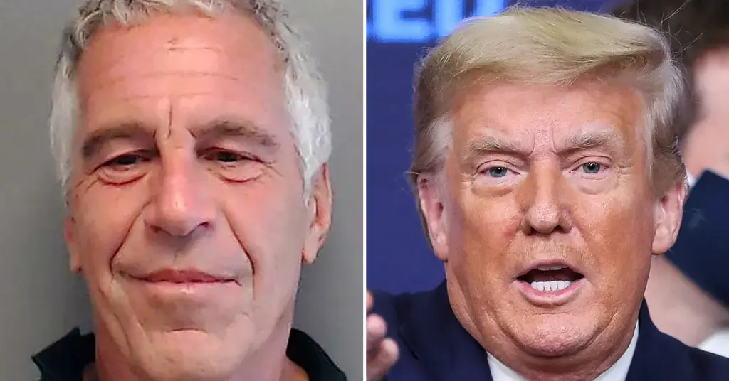 Composite photo of Jeffrey Epstein and Donald Trump