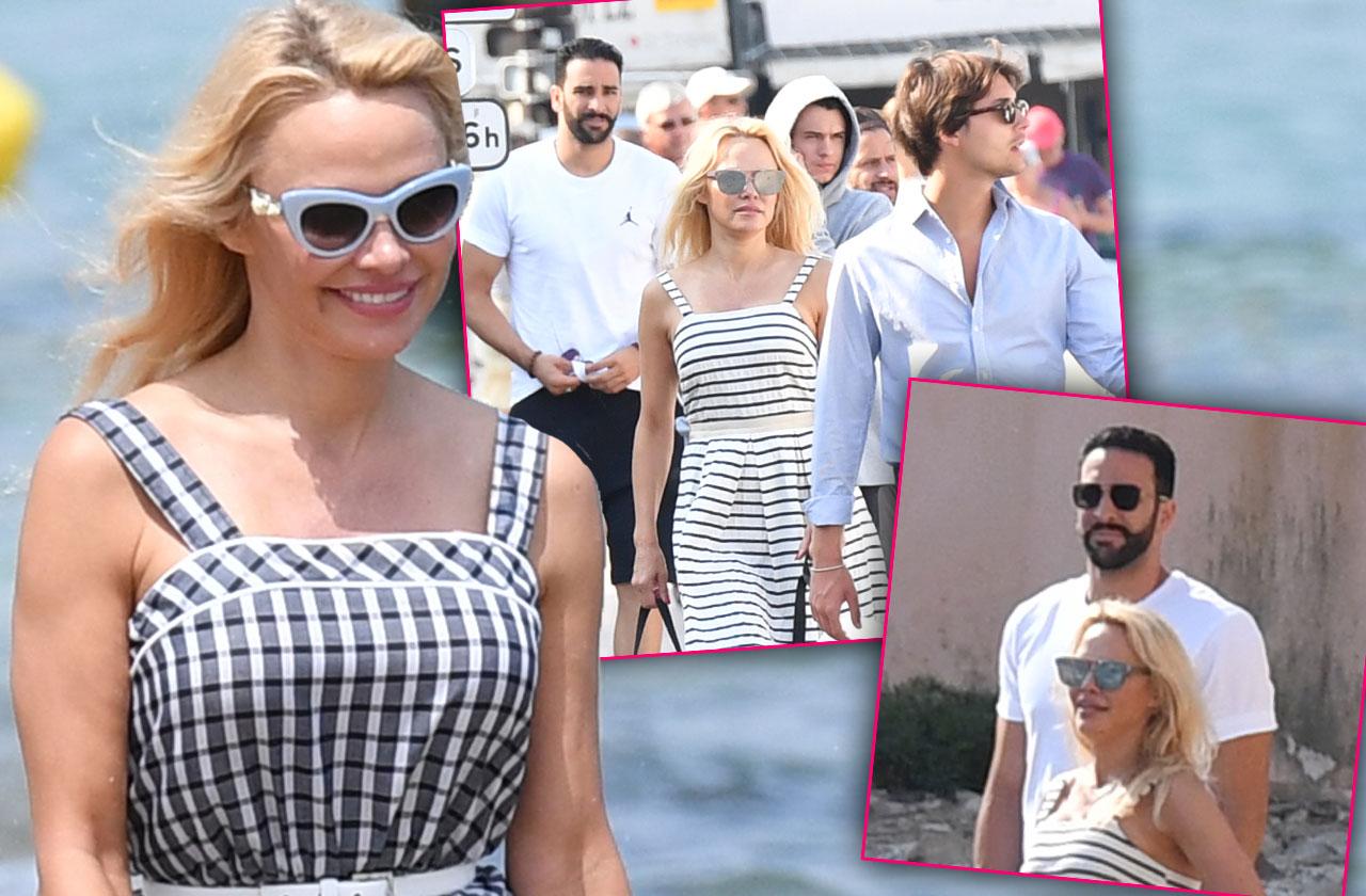 pamela anderson new boyfriend adil ramy meets son-dylan