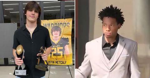 Autopsy photos of Austin Metcalf were shown to jurors, as his alleged killer, Karmelo Anthony, looked away.