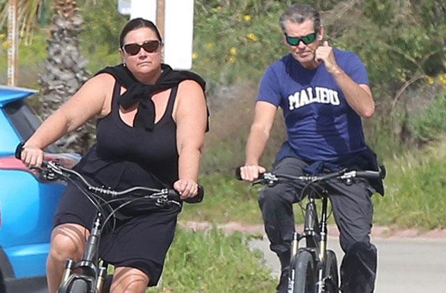 //pierce brosnan keely shaye smith marriage bike ride malibu