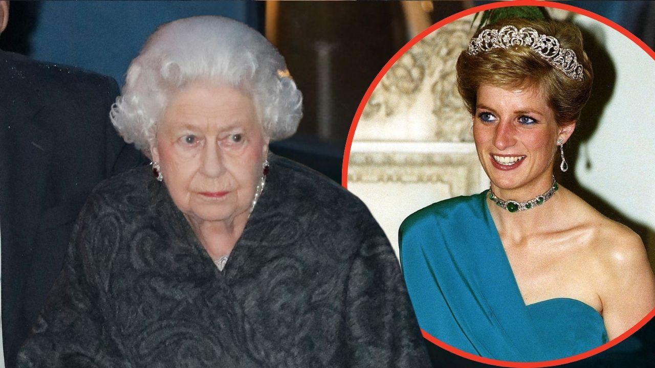 Split photo of Queen Elizabeth and Princess Diana