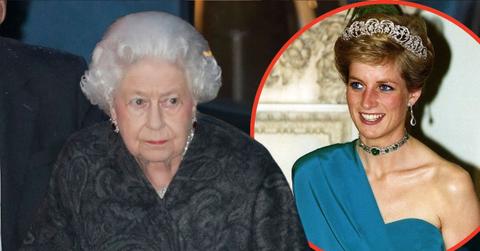 Split photo of Queen Elizabeth and Princess Diana