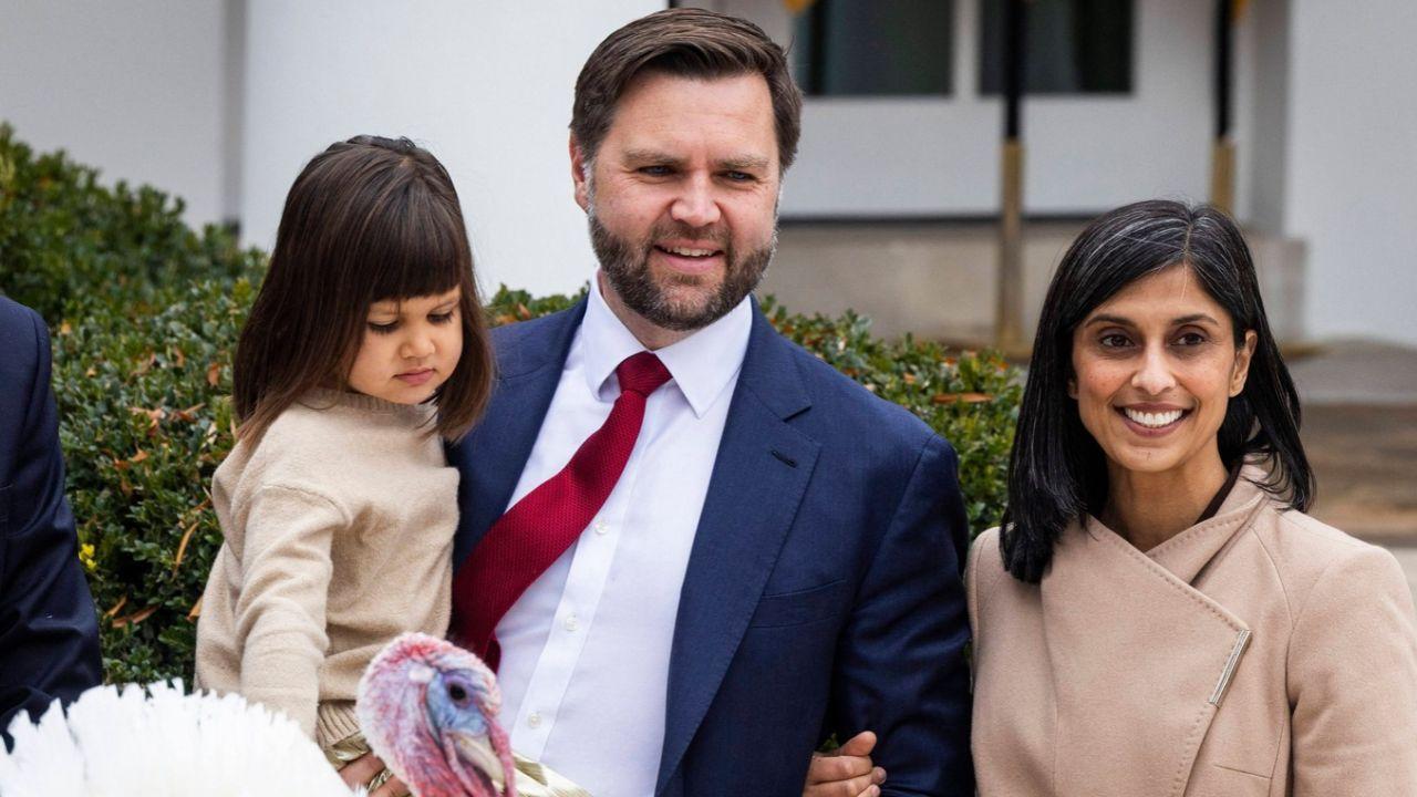 Image Of JD Vance, Usha Vance and daughter Mirabell