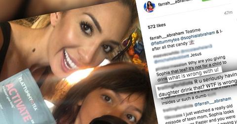 farrah abraham gives daughter weight loss tea