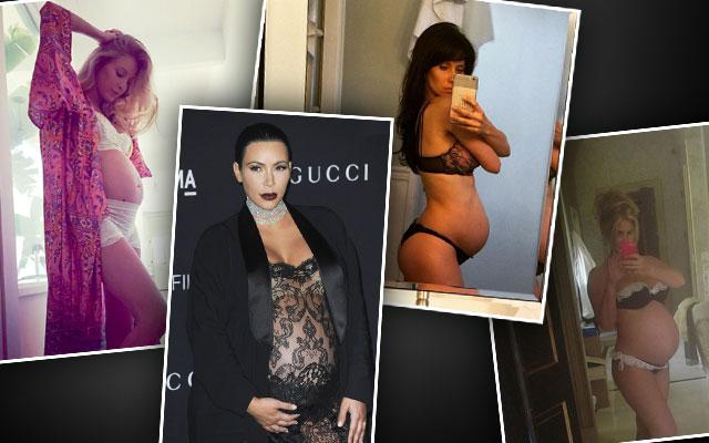 //pregnant kim kardashian lingerie pp