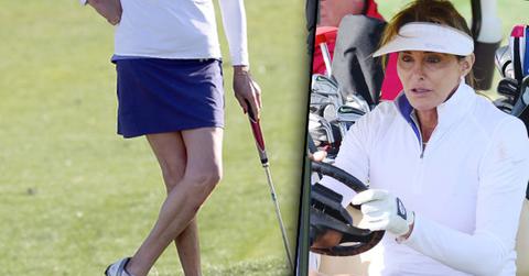 Caitlyn Jenner Fake Boobs Miniskirt Legs ANA Inspiration Golf LPGA