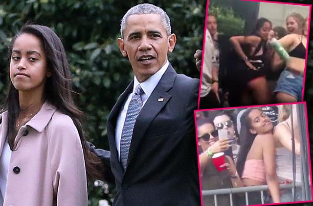 //Malia Obama Butt Twerking Lollapalooza Most Shocking Party Girl Photos Exposed pp