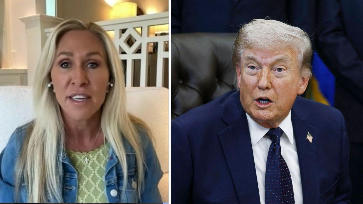 Photo of Marjorie Taylor Greene  and Donald Trump