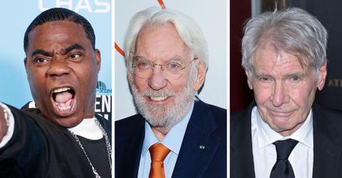 Composite photo of Tracy Morgan, Donald Sutherland and Harrison Ford.