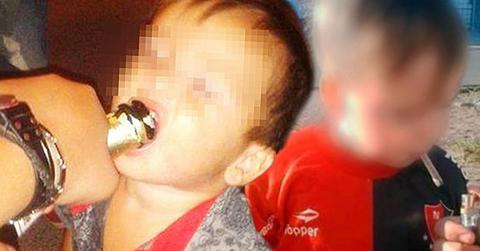 //mom posts pictures of baby drinking doing drugs pp