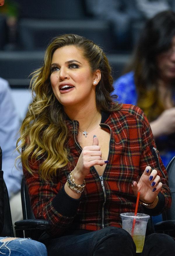 //khloe kardashian la clippers game