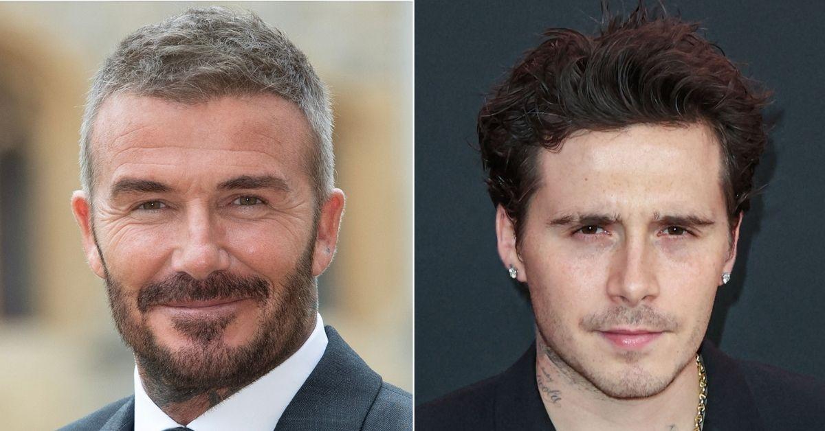 picture of David Beckham and Brooklyn Beckham
