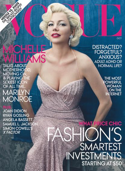 Michelle Williams Pays Tribute To Marilyn Monroe On Vogue Cover