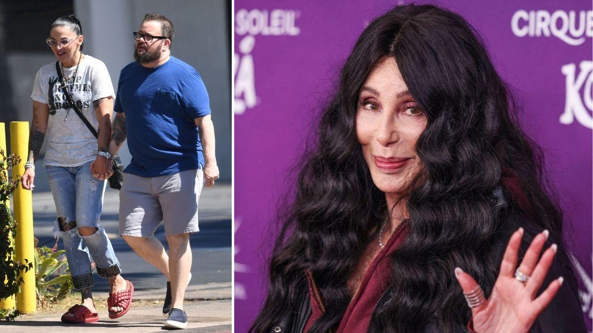 split image of Shara Blue and Chaz Bono / Cher