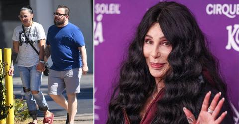 split image of Shara Blue and Chaz Bono / Cher