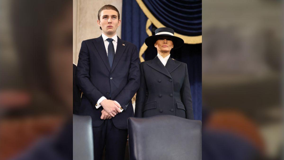 Photo of Barron and Melania Trump