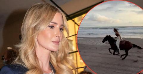 A photo of Ivanka Trump alongside a photo of Arabella on a horse