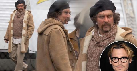 Johnny Depp Yoga Film Set