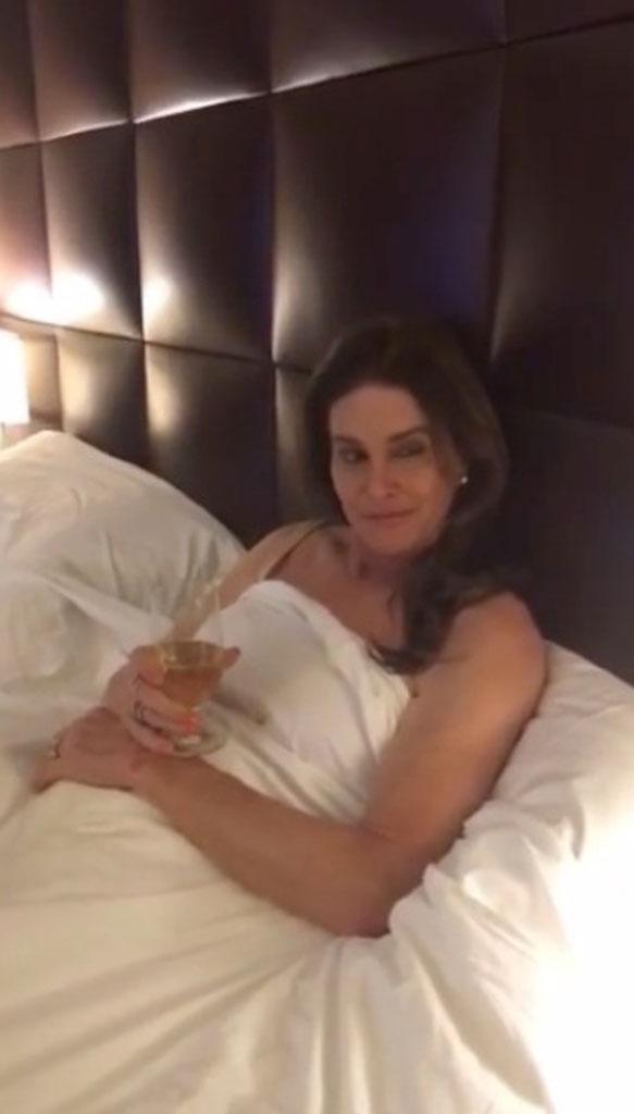 //kylie jenner snapchat caitlyn jenner wine bed