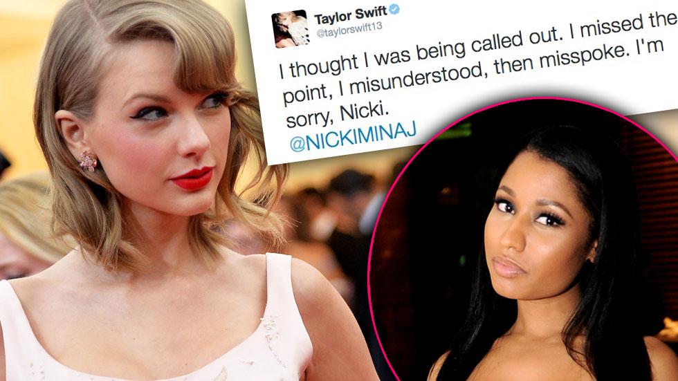 Im Sorry Nicki Taylor Swift Apologizes To Nicki Minaj After Vma Fueled Twitter Tiff