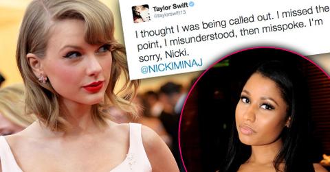 Taylor Swift Sorry Nicki Minaj