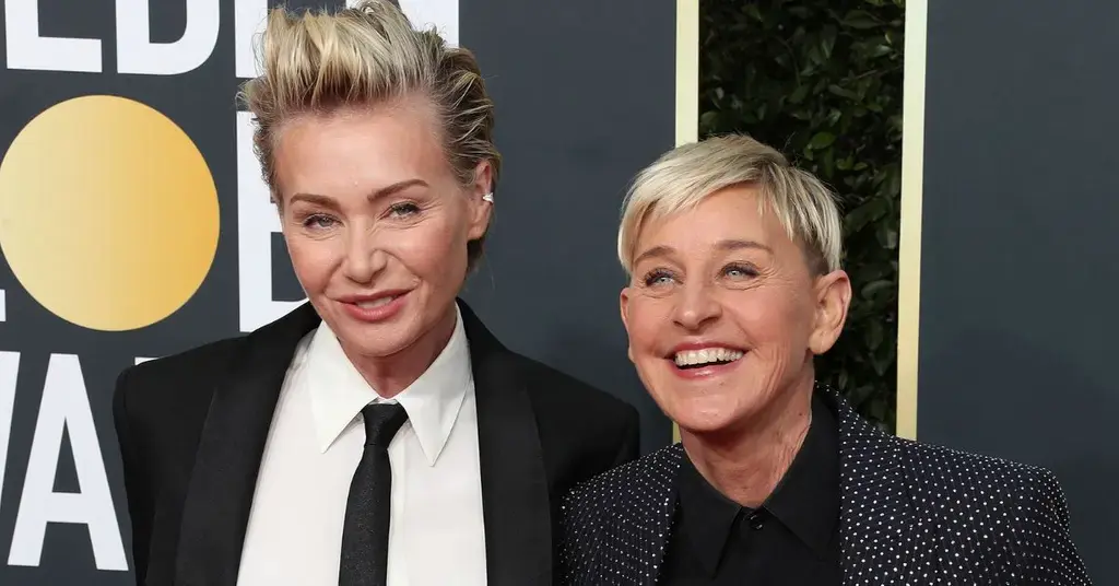 Photo of Ellen DeGeneres and Portia De Rossi 