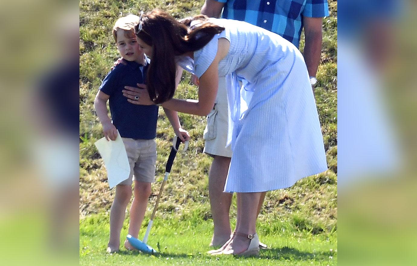 //kate middleton plays with kids polo match