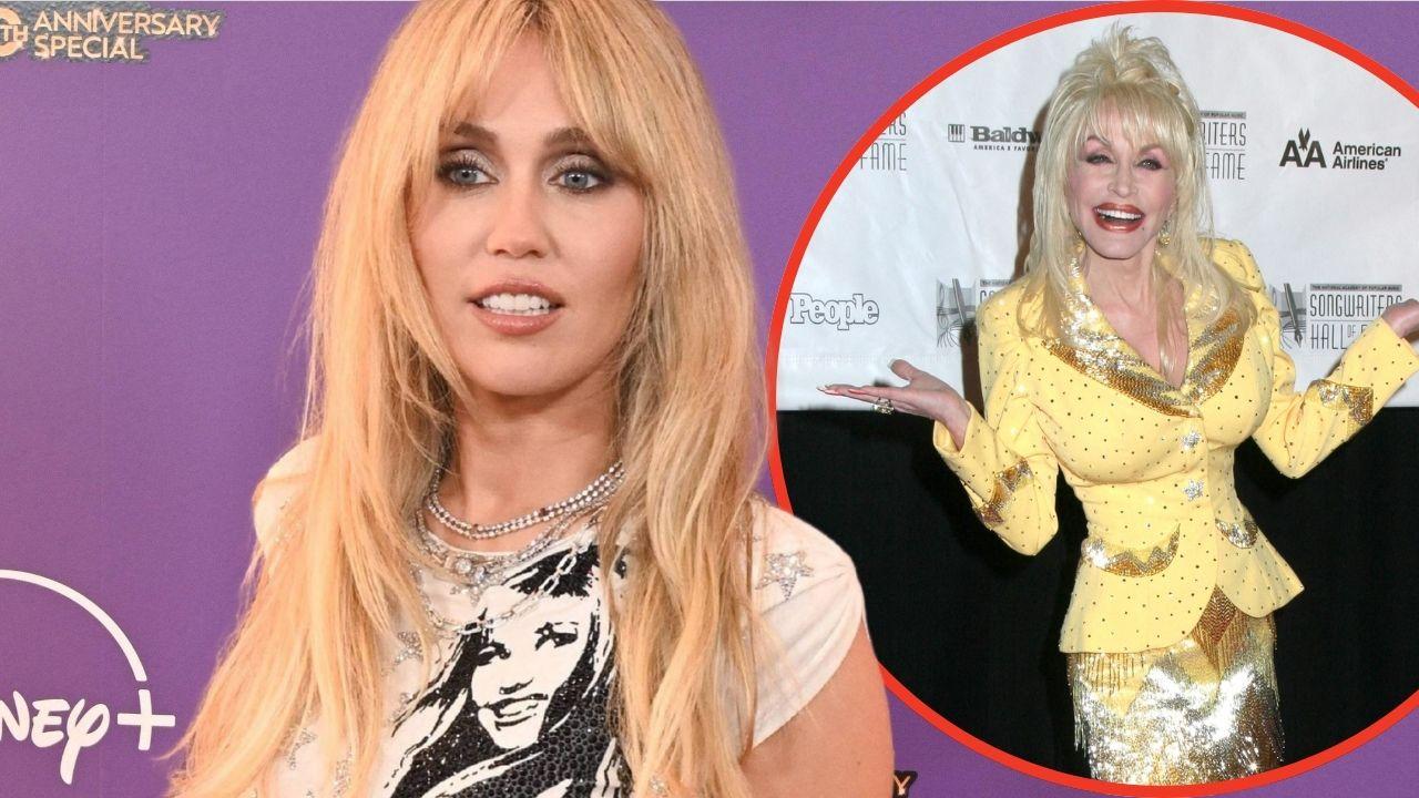 Photo of Miley Cyrus and Dolly Parton