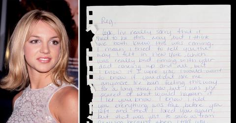britney spears handwritten letter ex boyfriend auction justin timberlake