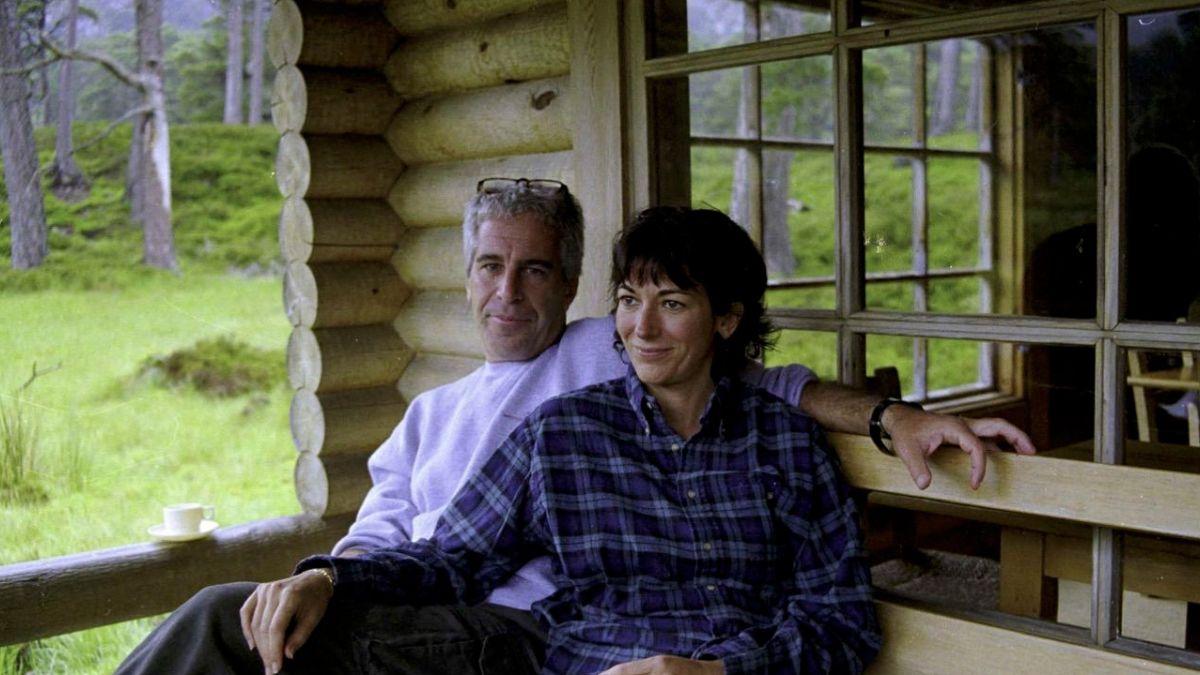 A photo of Jeffrey Epstein and Ghislaine Maxwell