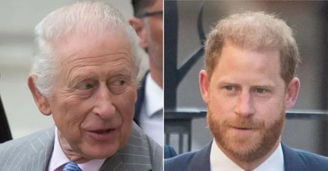 Composite photo of King Charles III and Prince Harry