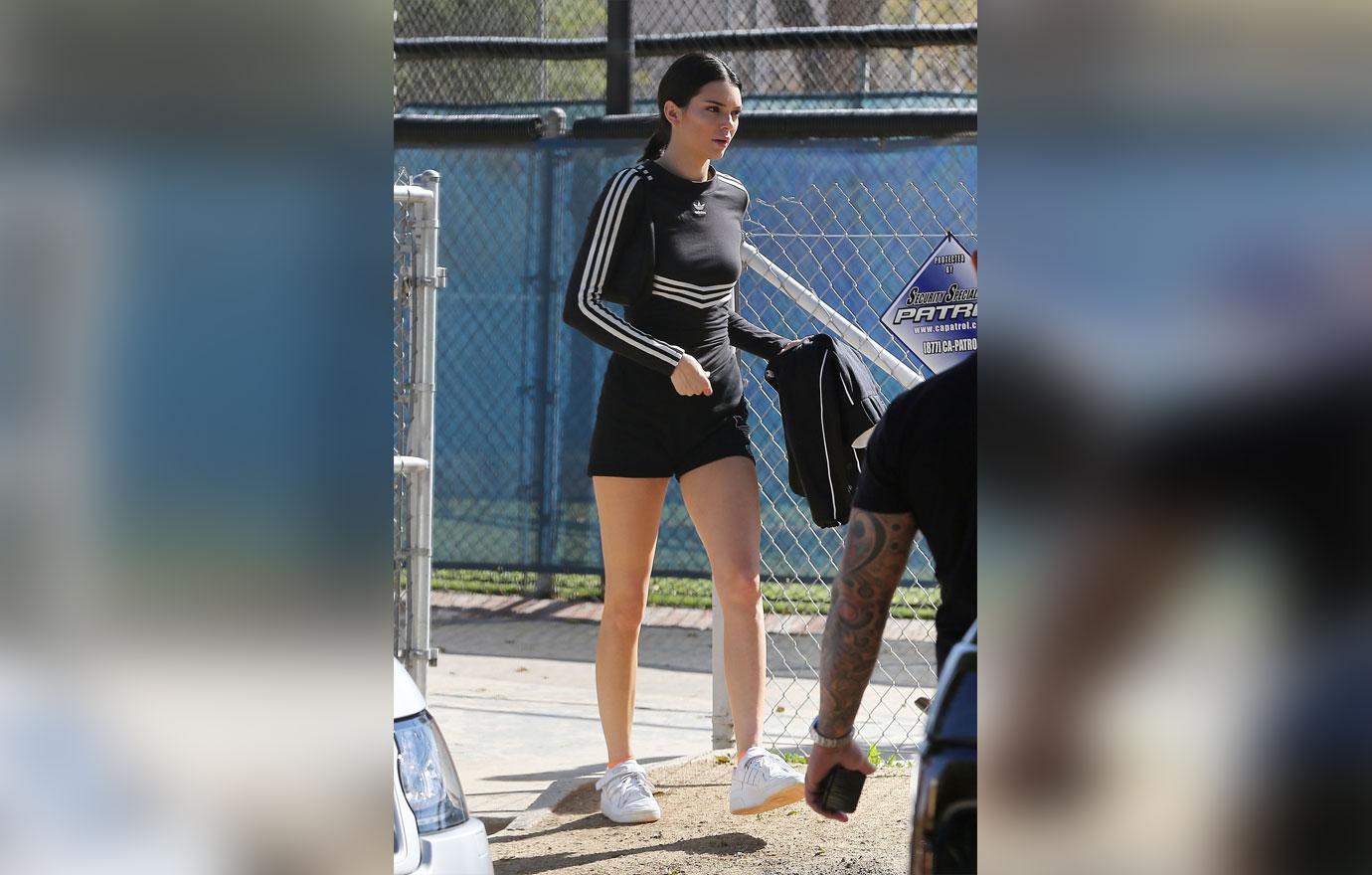 Kim Kardashian Wears Bra Top & Yeezy at Family Softball Game – Footwear News