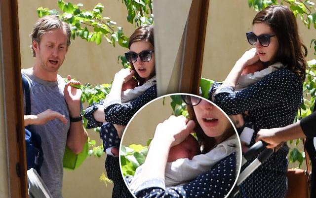 Anne Hathaway's Newborn Son Spotted For The First Time