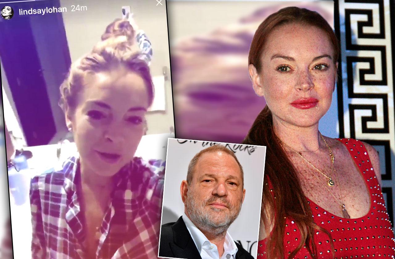 //Lindsay Lohan Defends Harvey Weinstein PP