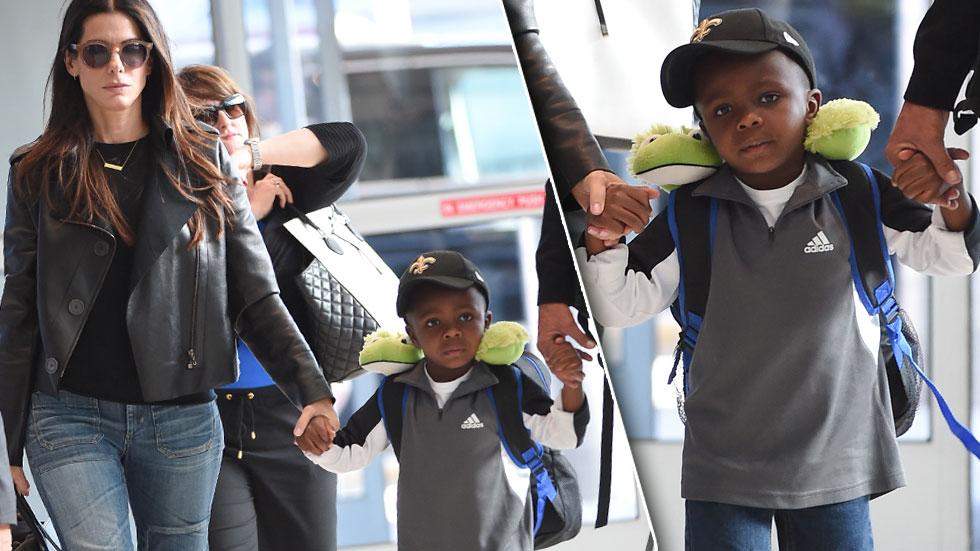 I Wanna Hold Your Hand! Sandra Bullock & Adorable Son Louis Shine While