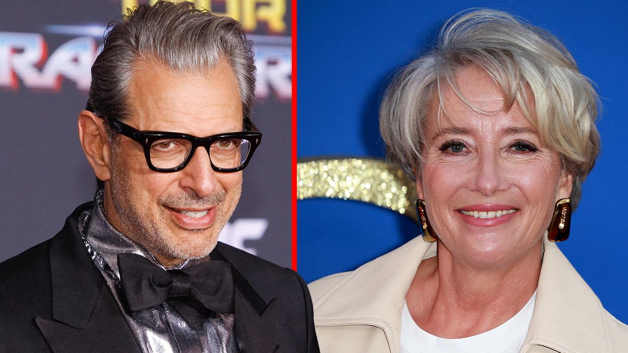 Emma Thompson joked she and Jeff Goldblum had 'indigestion' before filming the scene.