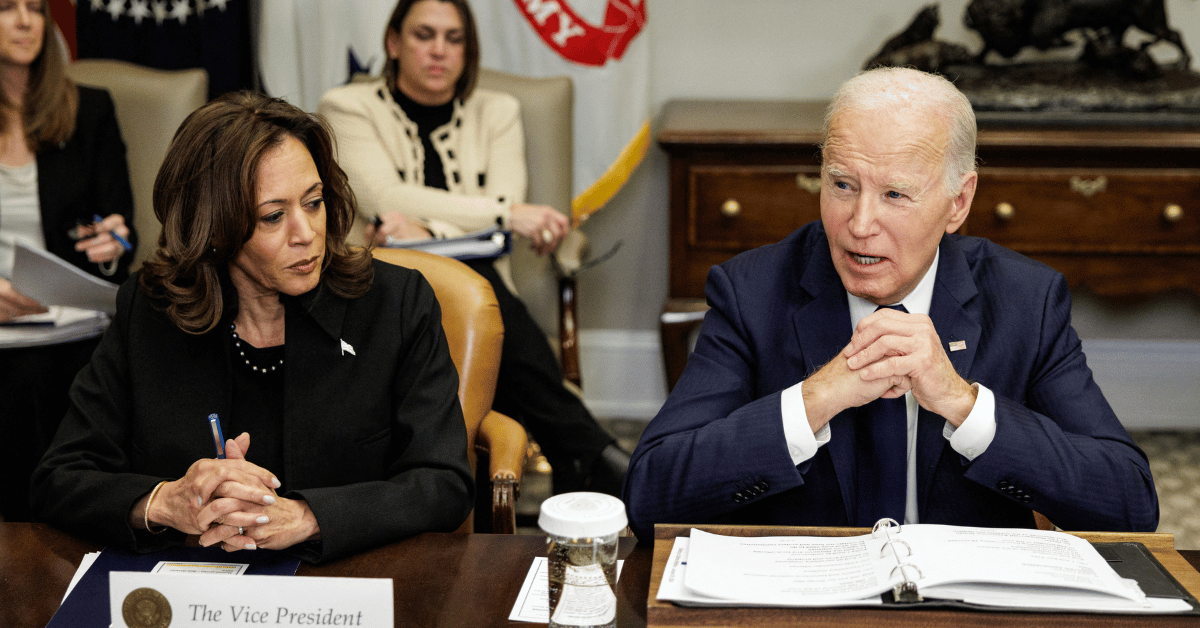 Photo of Kamala Harris and Joe Biden
