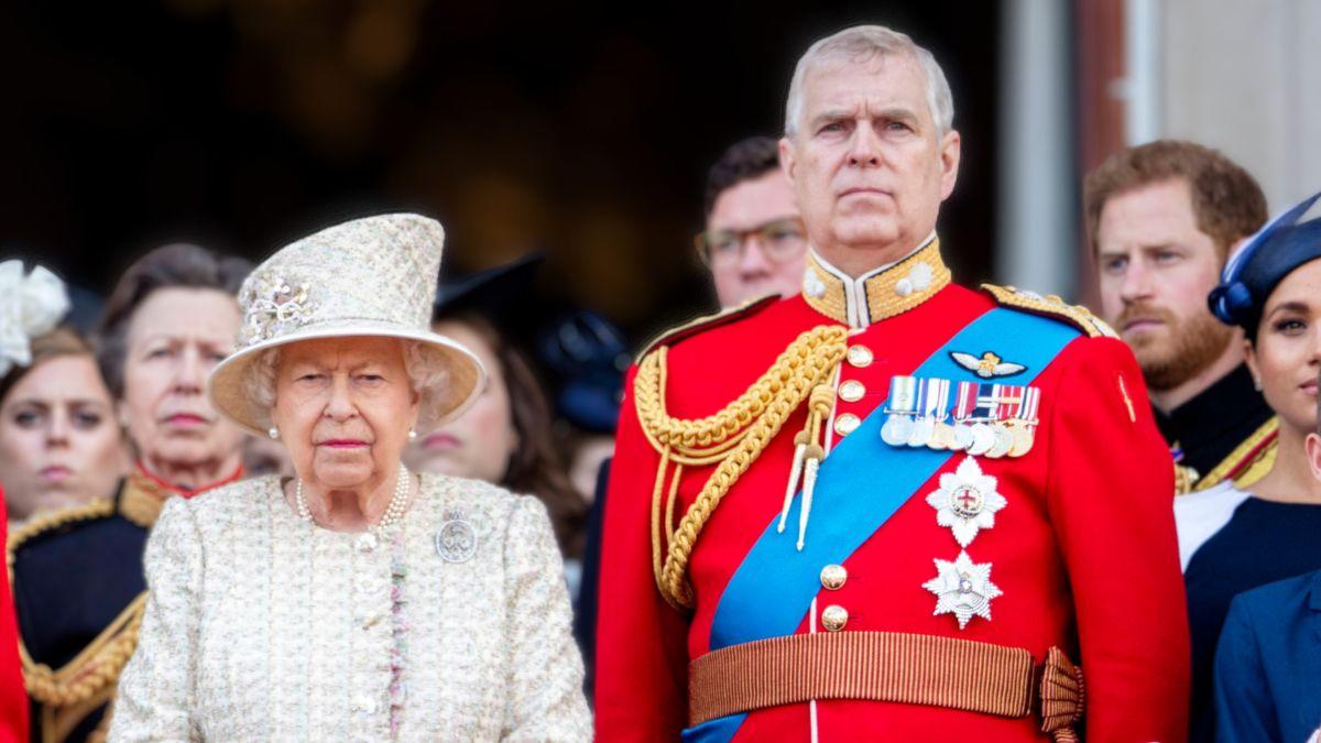 Photo of Queen Elizabeth and Andrew Windsor