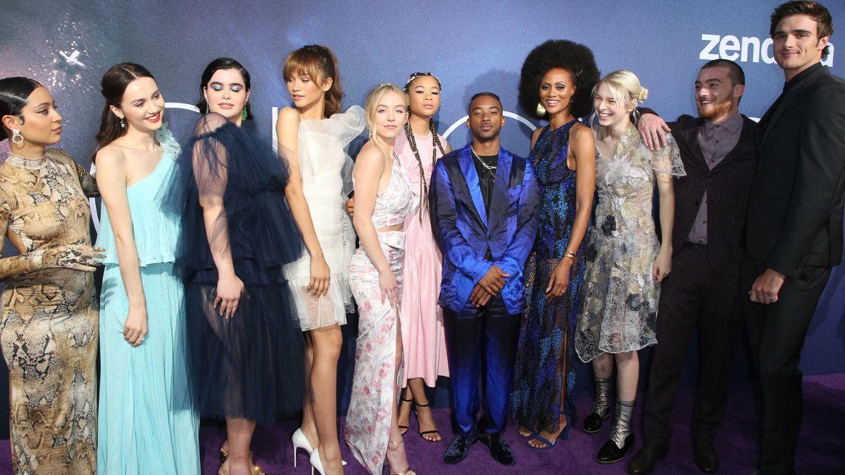 Photo of Alexa Demie, Maude Apatow, Barbie Ferreira, Sydney Sweeney, Zendaya, Storm Reid, Hunter Schafer and Nika K