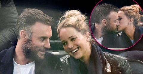 Jennifer Lawrence and Cooke Maroney Smiling At One Another With Inset of Them Kissing Marriage Rumors in NYC