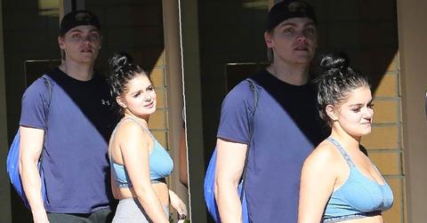 Scantily Clad Ariel Winter Exercises With Boyfriend Levi Meaden