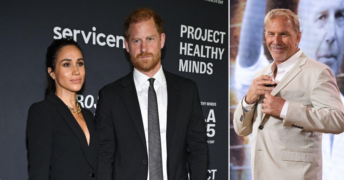 Photo of The Sussexes and Kevin Costner