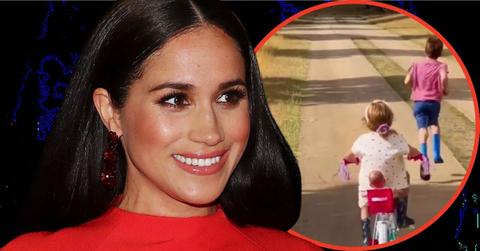 Split photo of Meghan Markle, Prince Archie and Princess Lilibet