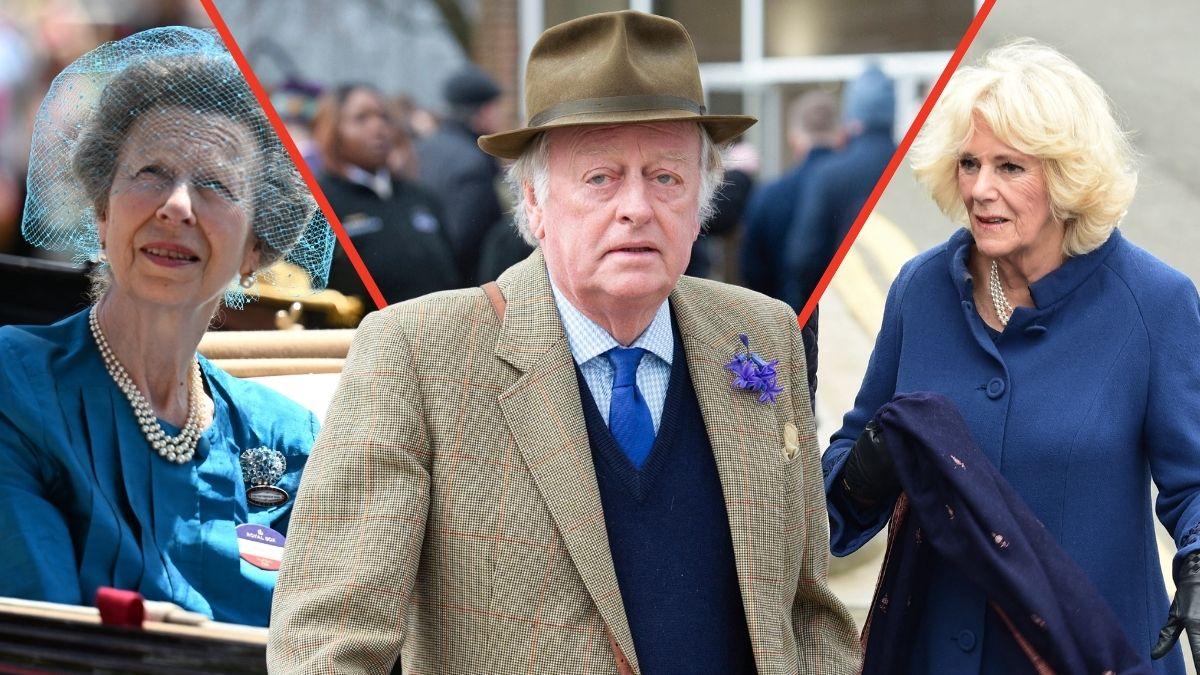 Split photos Andrew Parker Bowles, Queen Camilla and Princess Anne