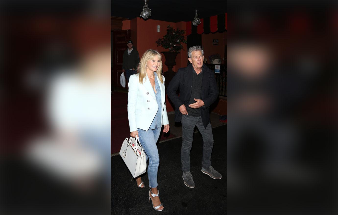 Christie Brinkley David Foster Dating Blazer Jeans