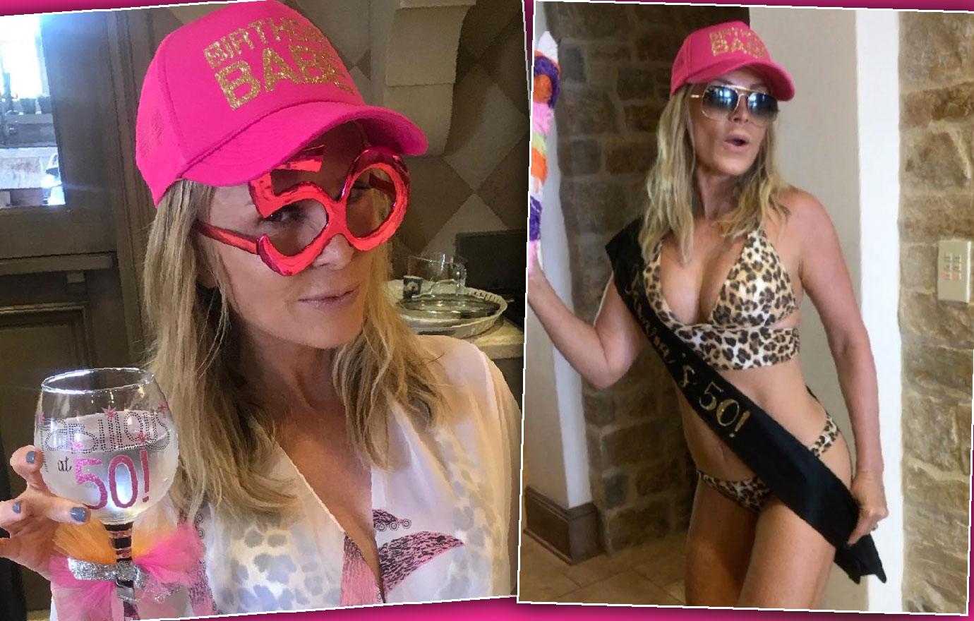 Tamra Judge Celebrates 50th Birthday Leopard Bikini RHOC