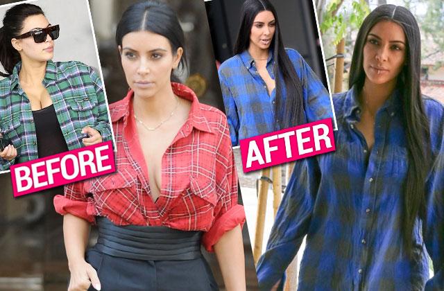 Kim Kardashian Sports Possible Breast Reduction After Kanye West