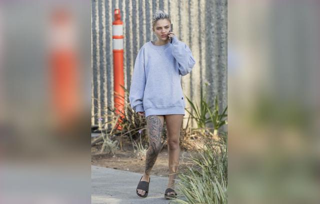 Kanye West Leaves Studio With Pantless Model Amid Marriage Problems