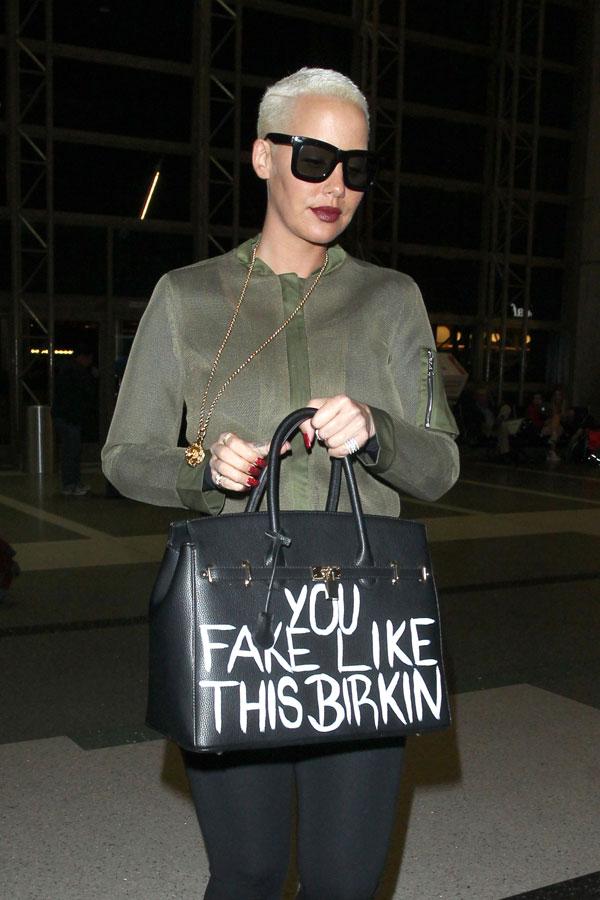 PIC] Amber Rose Disses Kim Kardashian With Birkin Bag — Calling Her 'Fake'  – Hollywood Life