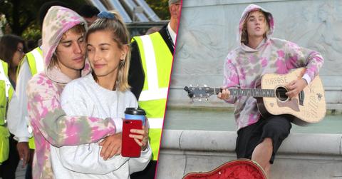 justin bieber street busking playing money outside buckingham palace marriage rumors